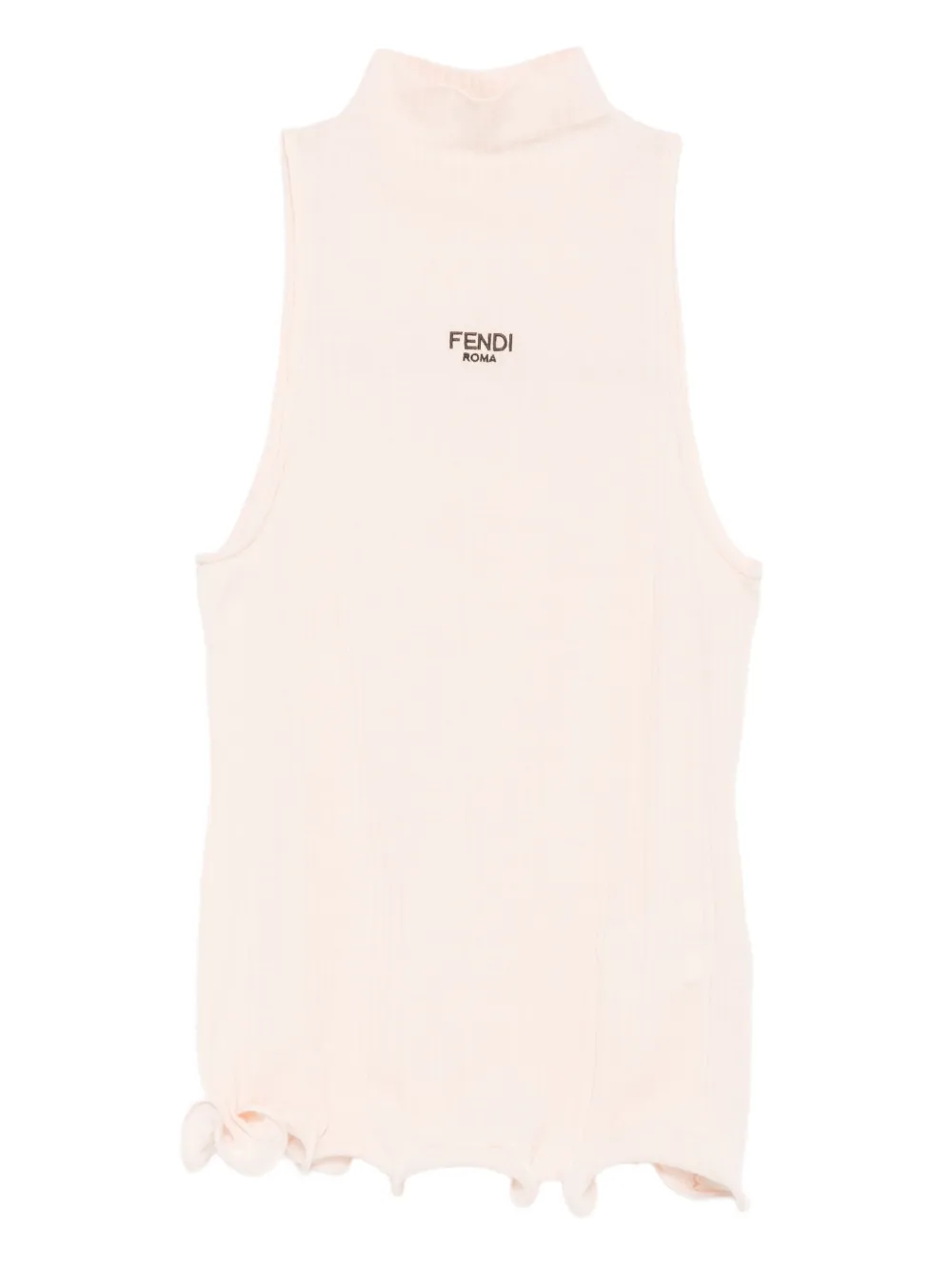Ребристый топ с воротником-стойкой FENDI, розовый
Ребристый топ с воротником-стойкой FENDI, розовый