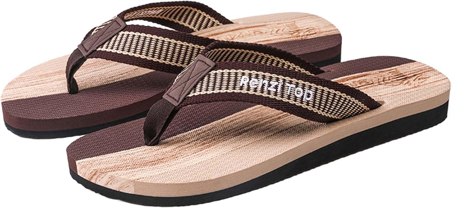 Мужские шлепанцы GeRRiT с ремешком между пальцев Мужские сандалии-шлепанцы для пляжа Удобные шлепанцы для повседневного ношения и прогулок на улице, коричневый
Мужские шлепанцы GeRRiT с ремешком между пальцев Мужские сандалии-шлепанцы для пляжа Удобные шлепанцы для повседневного ношения и прогулок на улице, коричневый