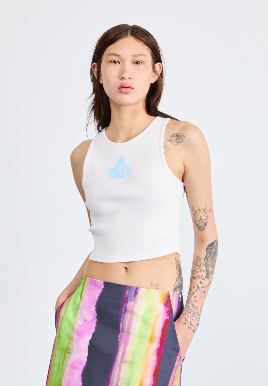 Топ SHELL Obey Clothing, белый 
Топ SHELL Obey Clothing, белый