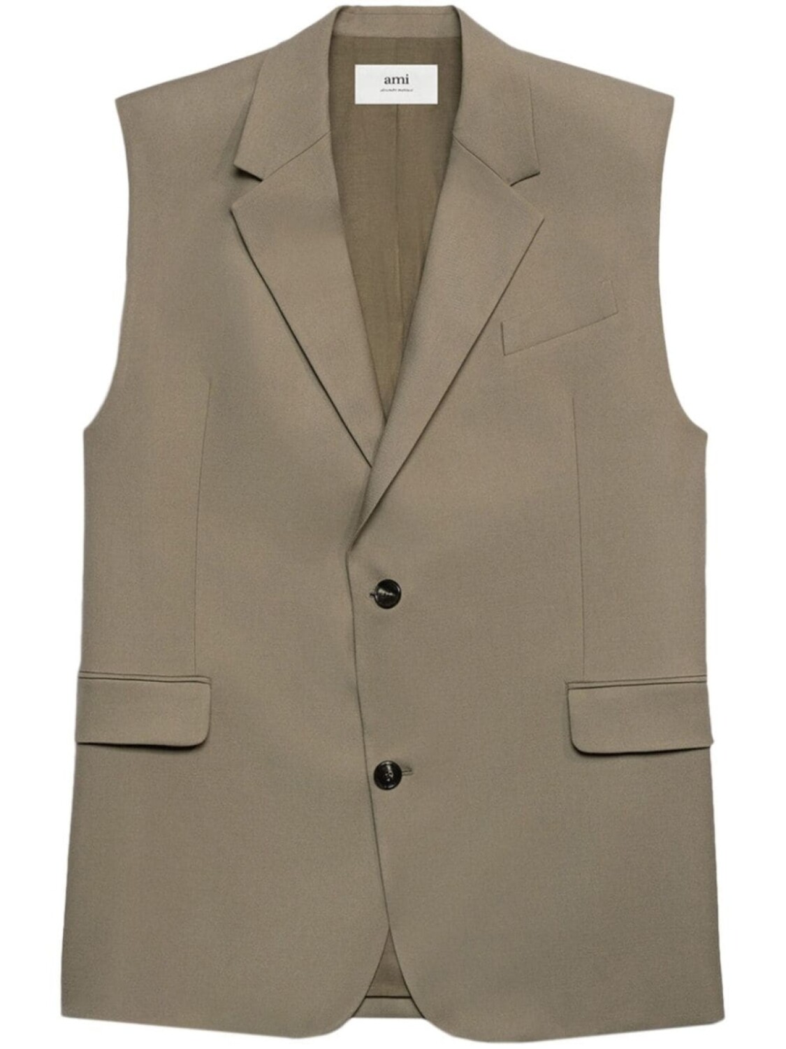 AMI Paris жилет оверсайз из вирджинской шерсти, нейтральный цвет
AMI Paris жилет оверсайз из вирджинской шерсти, нейтральный цвет