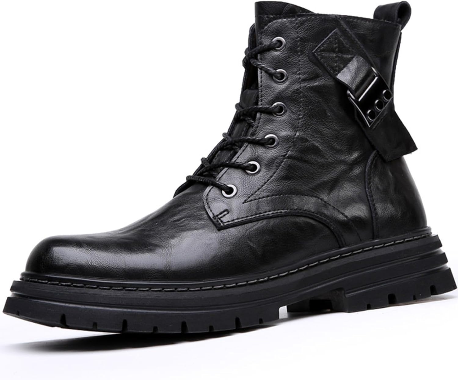 Мужские байкерские ботинки Azttoztto из натуральной кожи, высокие ботинки с массивной подошвой, зимние теплые ботинки на шнуровке, ретро стиль, черный
Мужские байкерские ботинки Azttoztto из натуральной кожи, высокие ботинки с массивной подошвой, зимние теплые ботинки на шнуровке, ретро стиль, черный