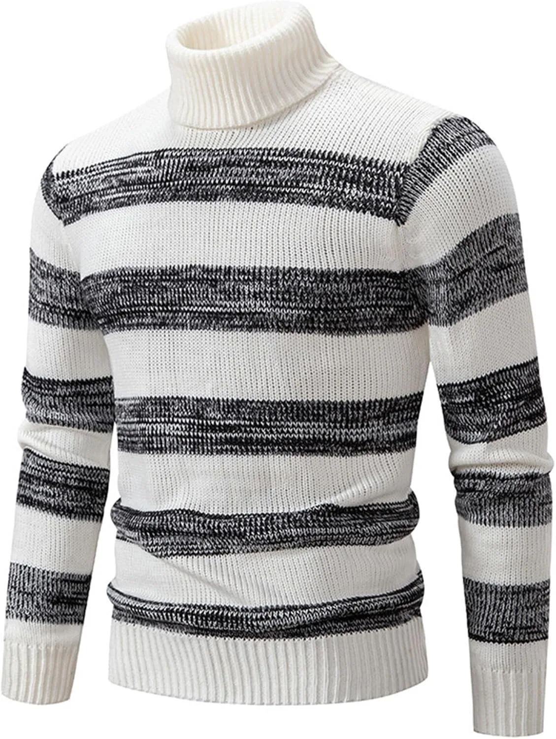 NATHGAM мужской полосатый пуловер Slim Fit Mock Neck
NATHGAM мужской полосатый пуловер Slim Fit Mock Neck