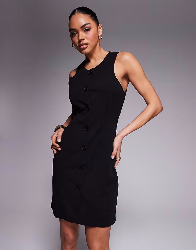 Мини-платье без рукавов на пуговицах ASOS DESIGN черного цвета
Мини-платье без рукавов на пуговицах ASOS DESIGN черного цвета