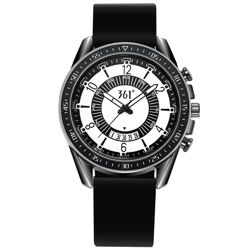 361° Часы мужские с кварцевым механизмом и силиконовым ремешком, белый циферблат
361° Часы мужские с кварцевым механизмом и силиконовым ремешком, белый циферблат
