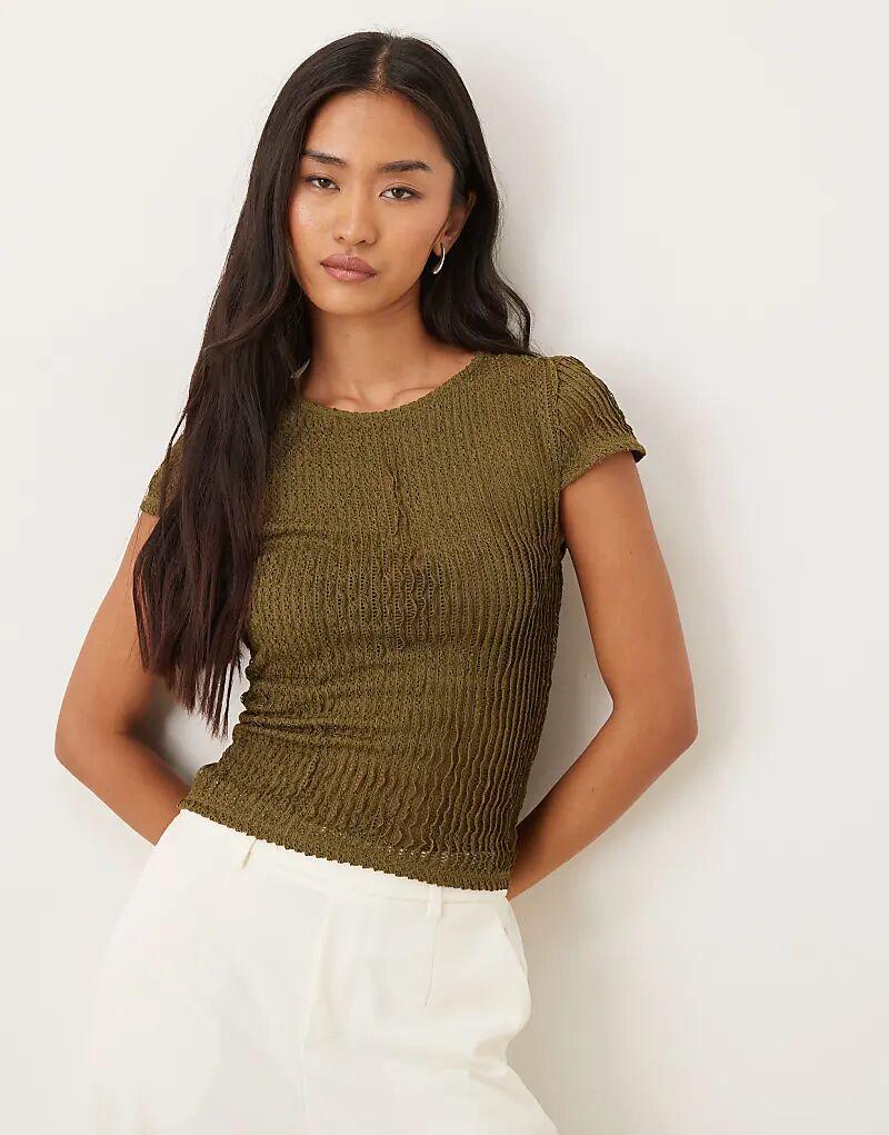 Детская футболка ASOS DESIGN с фактурной рюшой цвета хаки - KHAKI
Детская футболка ASOS DESIGN с фактурной рюшой цвета хаки - KHAKI