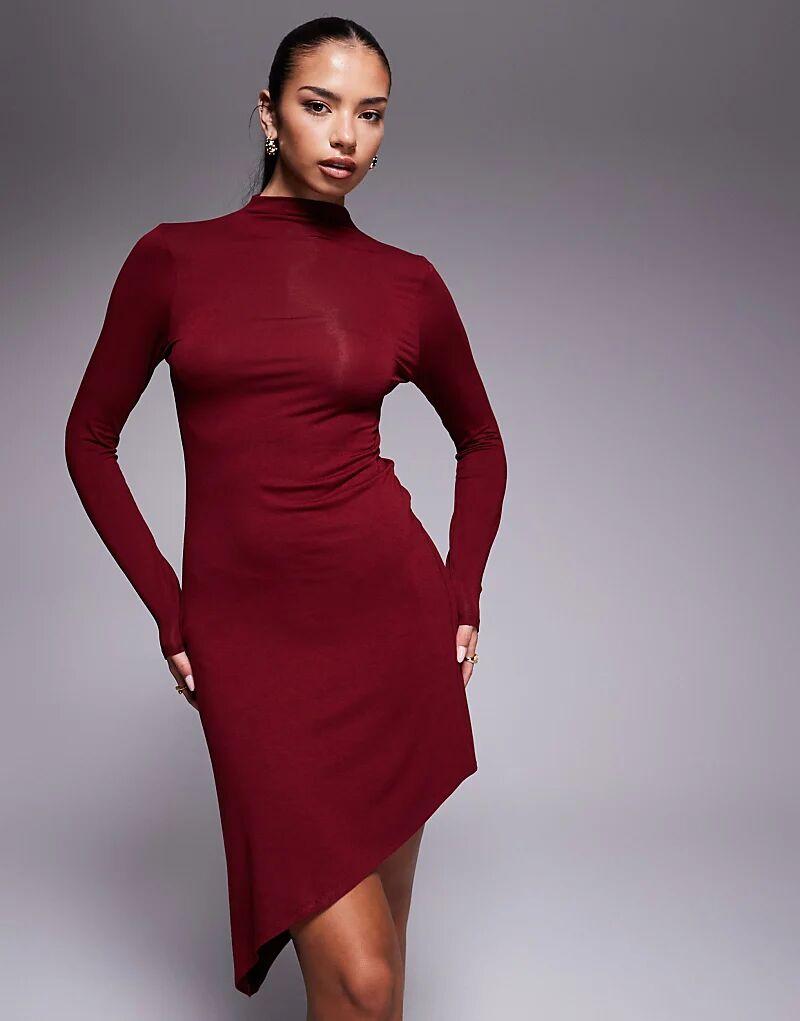 Мини-платье с асимметричным подолом в рубчик от ASOS DESIGN, цвет винный
Мини-платье с асимметричным подолом в рубчик от ASOS DESIGN, цвет винный