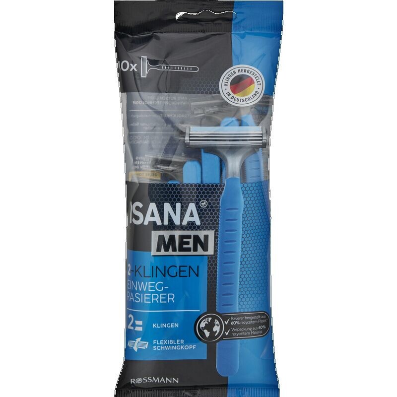 Одноразовые бритвы ISANA, 10 шт.
Одноразовые бритвы ISANA, 10 шт.