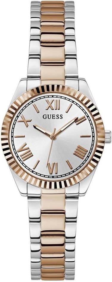 Женские часы GUESS 30 мм - двухцветный браслет, серебристый циферблат, двухцветный корпус
Женские часы GUESS 30 мм - двухцветный браслет, серебристый циферблат, двухцветный корпус