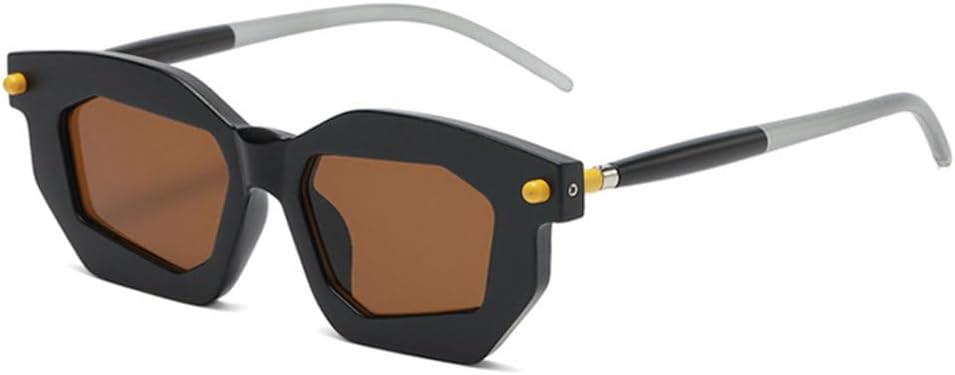 Женские солнцезащитные очки Polygon с двухцветной оправой, модные очки с прозрачными линзами, мужская оправа в стиле панк с заклепками, уникальные солнцезащитные очки UV400 TYUVIVO, Black Tea
Женские солнцезащитные очки Polygon с двухцветной оправой, модные очки с прозрачными линзами, мужская оправа в стиле панк с заклепками, уникальные солнцезащитные очки UV400 TYUVIVO, Black Tea