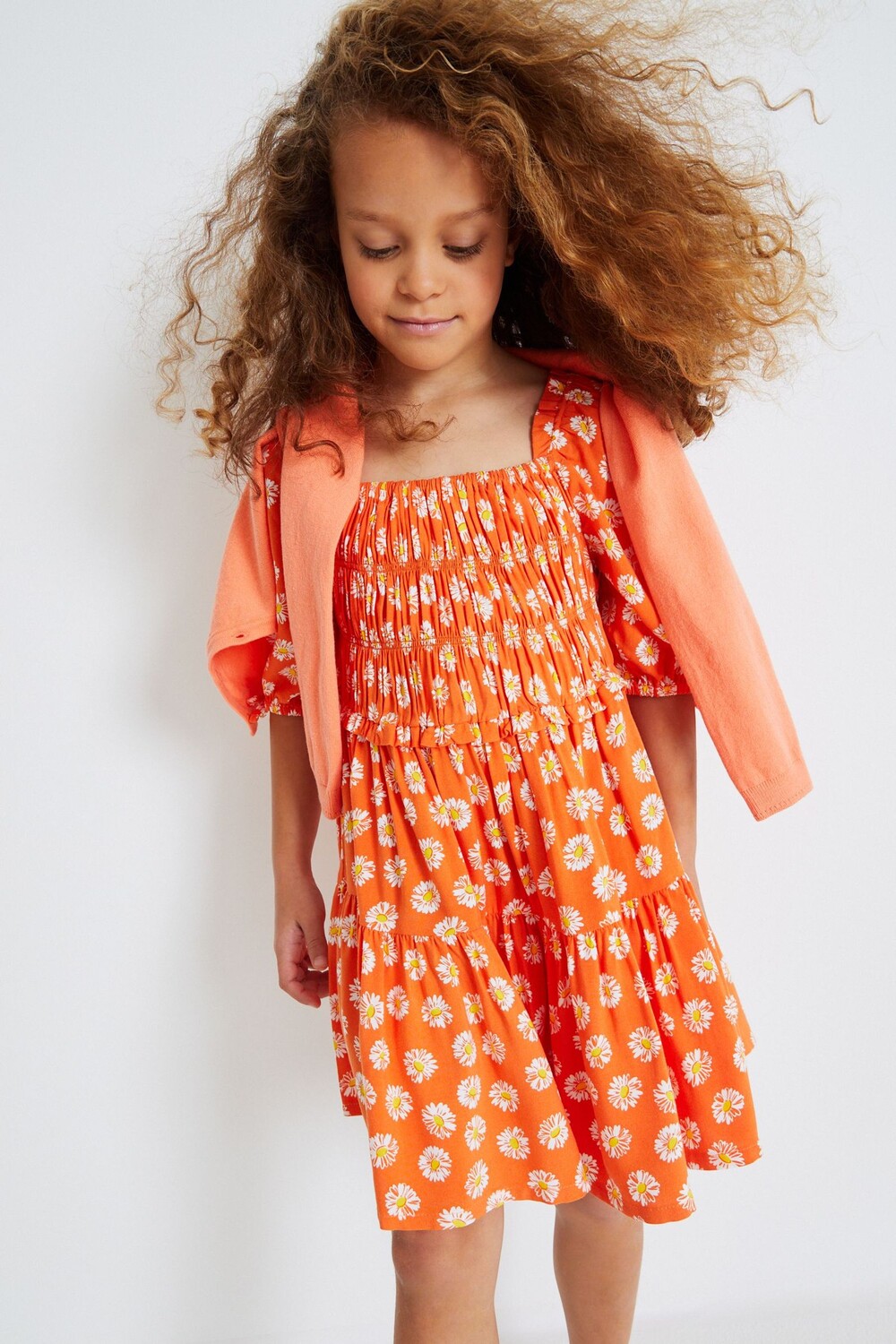 Плиссированное платье с принтом Next, оранжевый
Плиссированное платье с принтом Next, оранжевый