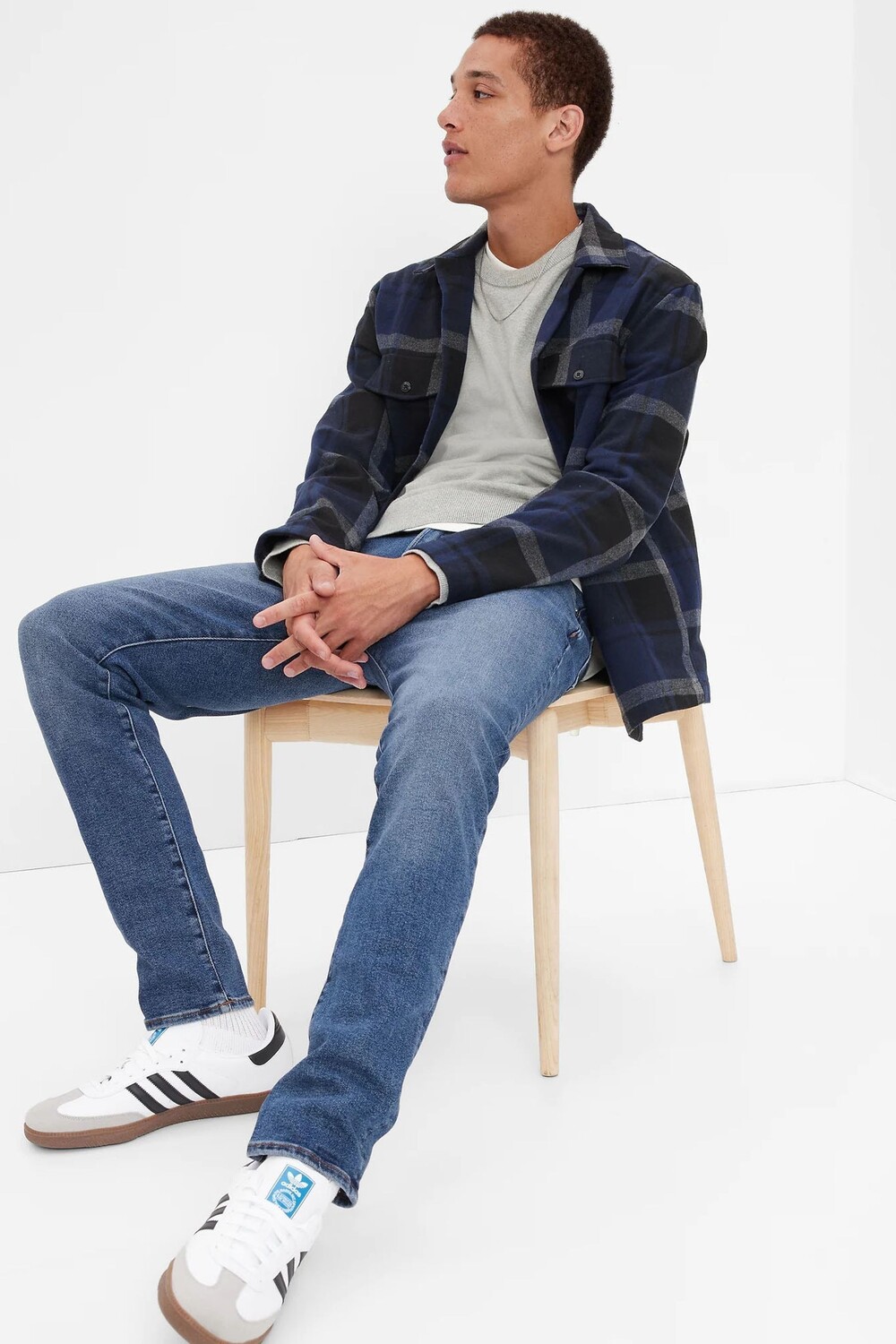 Джинсы скинни с стрейчем Gap, синий 
Джинсы скинни с стрейчем Gap, синий