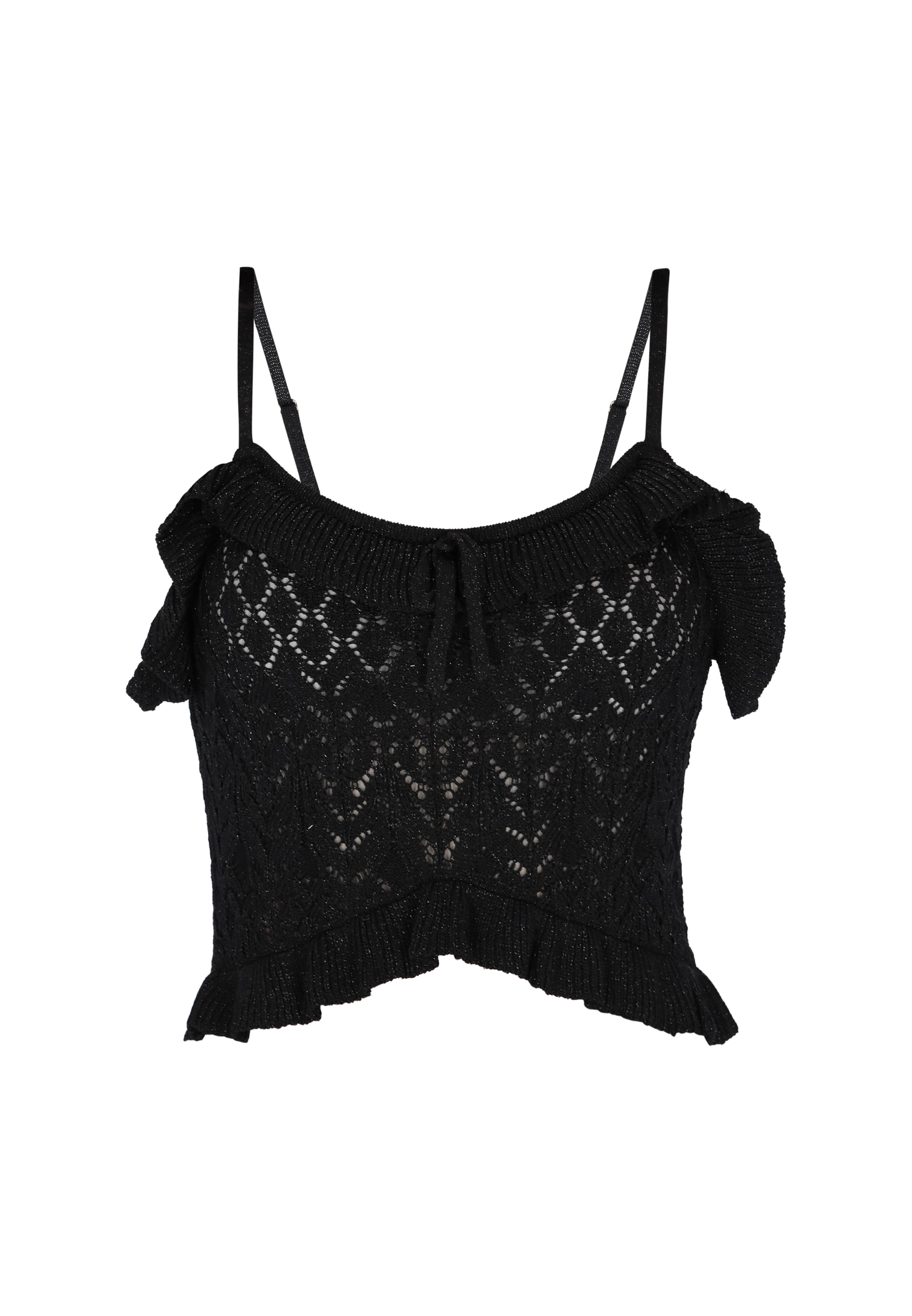 Faina Вязаный топ черного цвета
Faina Вязаный топ черного цвета