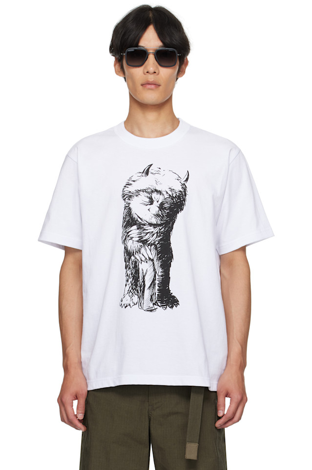 Футболка из хлопка "Где обитают дикие твари" Sacai, белый
Футболка из хлопка "Где обитают дикие твари" Sacai, белый