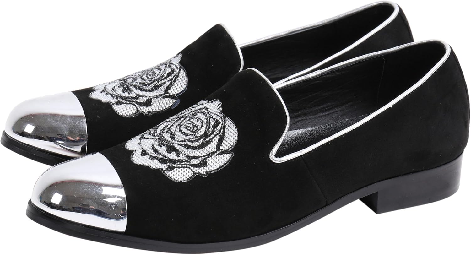 Мокасины Santimon Mens Loafers с замшевой отделкой и металлическим наконечником, черный/серебристый
Мокасины Santimon Mens Loafers с замшевой отделкой и металлическим наконечником, черный/серебристый