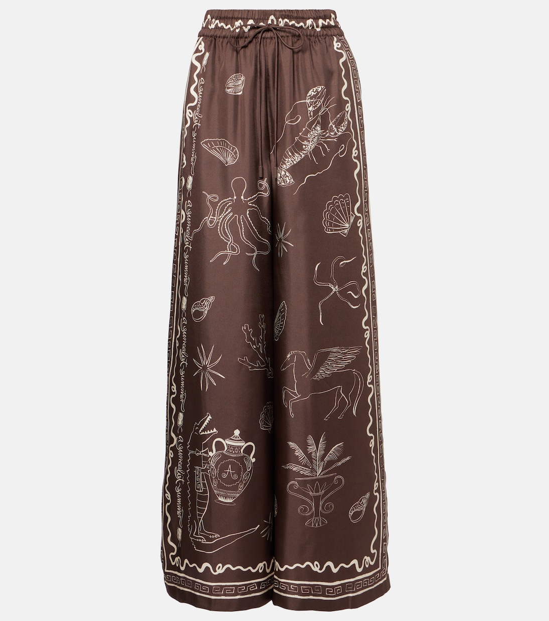 Широкие брюки Sammy из шелка Alémais, коричневый
Широкие брюки Sammy из шелка Alémais, коричневый