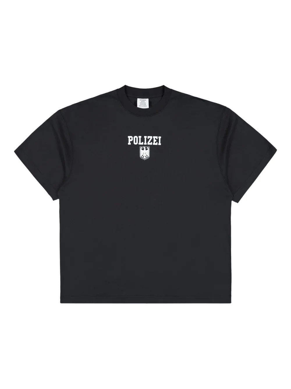 Футболка с логотипом Polizei Eagle Vetements, черный
Футболка с логотипом Polizei Eagle Vetements, черный