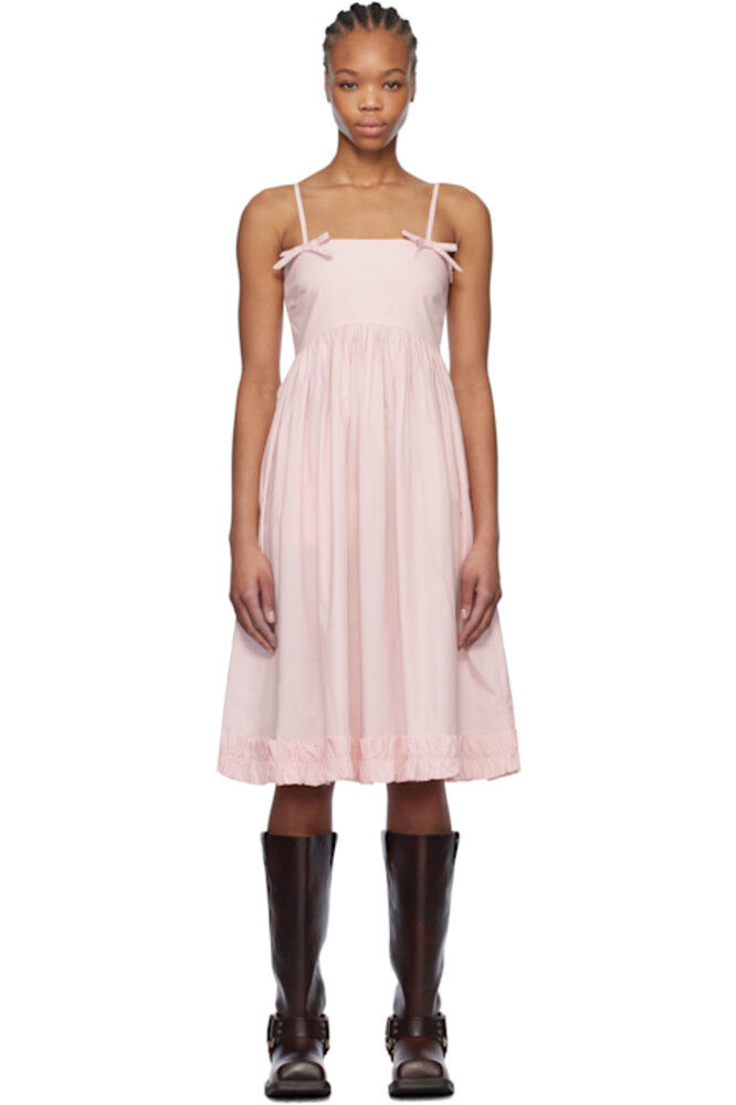 Платье миди из розового хлопкового поплина на бретелях GANNI
Платье миди из розового хлопкового поплина на бретелях GANNI