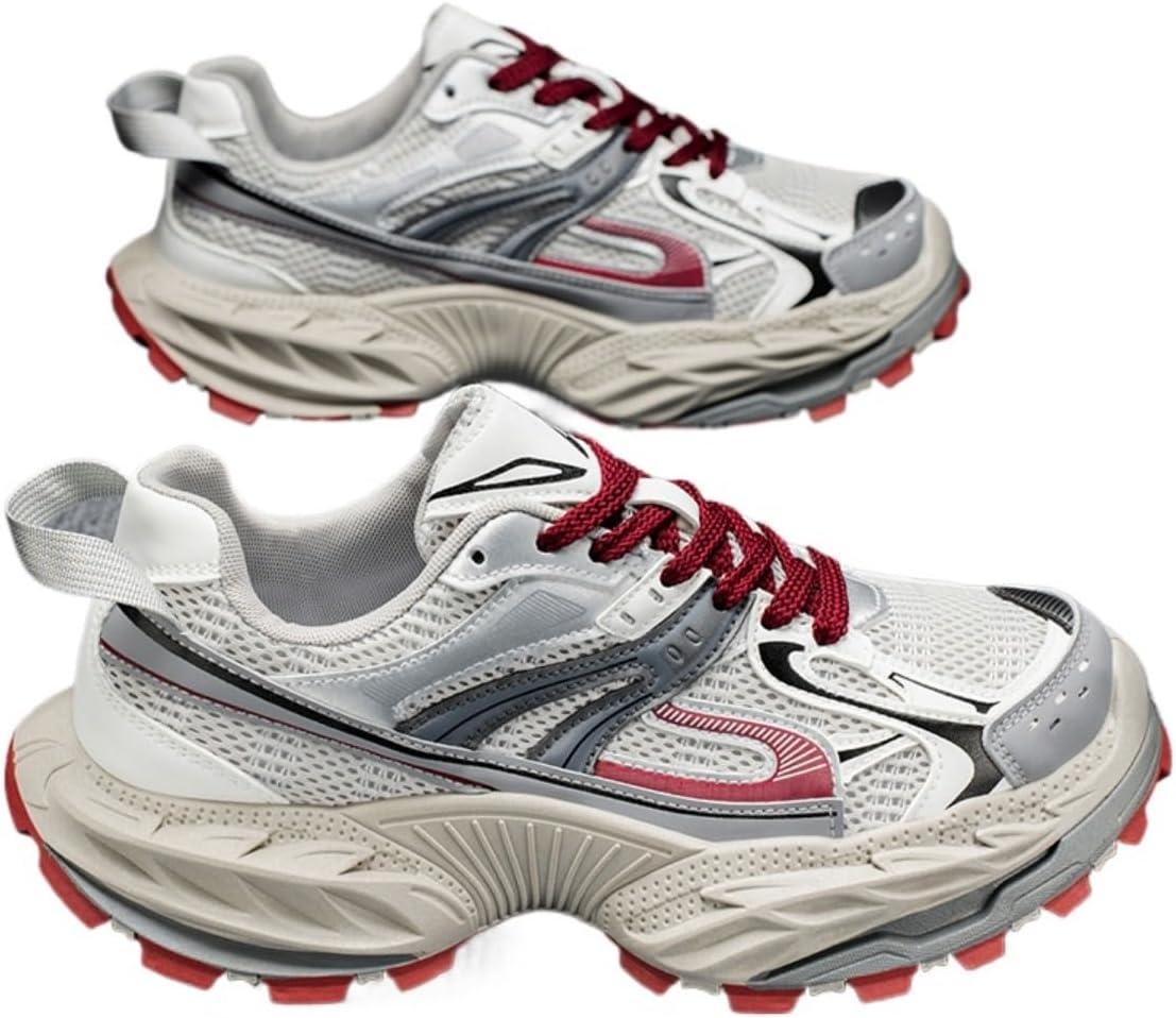 Мужские массивные кроссовки в стиле трейл с верхом из сетки и искусственной кожи, с рельефной толстой подошвой, амортизирующие, противоскользящие, для бега, повседневной носки, походов и путешествий Ctkvbmeoi, красный
Мужские массивные кроссовки в стиле трейл с верхом из сетки и искусственной кожи, с рельефной толстой подошвой, амортизирующие, противоскользящие, для бега, повседневной носки, походов и путешествий Ctkvbmeoi, красный