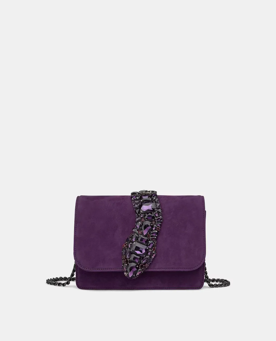 Женская замшевая сумка через плечо с головой змеи из стразов Alma en Pena, фиолетовый
Женская замшевая сумка через плечо с головой змеи из стразов Alma en Pena, фиолетовый