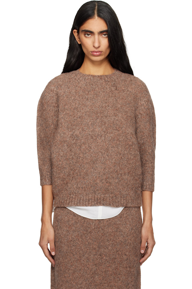 Lauren Manoogian Бежевый детский свитер с круглым вырезом в стиле лофт
Lauren Manoogian Бежевый детский свитер с круглым вырезом в стиле лофт