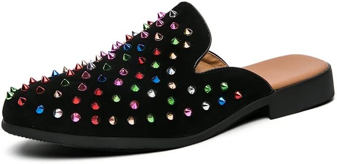 Мужские кожаные туфли-слипоны с заклепками, бархатные лоферы, модные тапочки без задника, сабо, антискользящие сандалии-сланцы для мужчин и женщин, дизайнерская роскошная обувь для торжеств, свадьбы и выпускного Senlongbao, черный
Мужские кожаные туфли-слипоны с заклепками, бархатные лоферы, модные тапочки без задника, сабо, антискользящие сандалии-сланцы для мужчин и женщин, дизайнерская роскошная обувь для торжеств, свадьбы и выпускного Senlongbao, черный