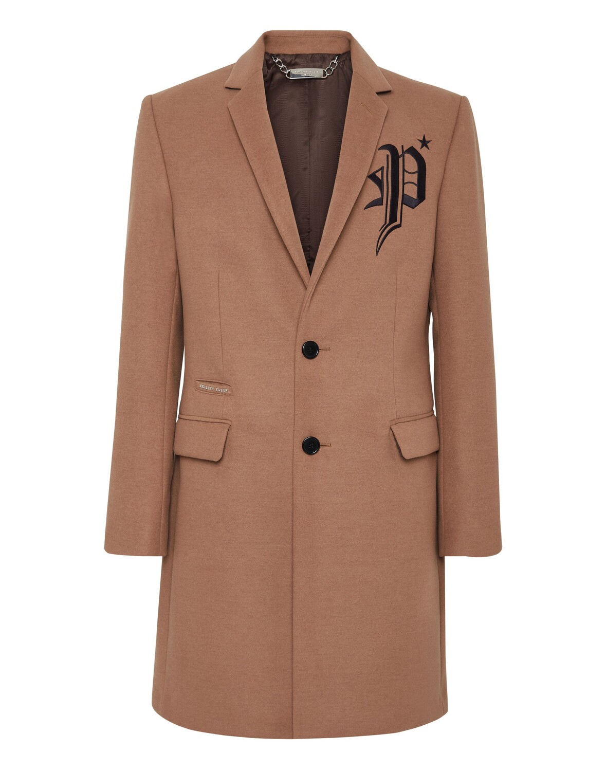 Пальто длинное «Готика П» Готический Плейн Philipp Plein, бежевый 
Пальто длинное «Готика П» Готический Плейн Philipp Plein, бежевый