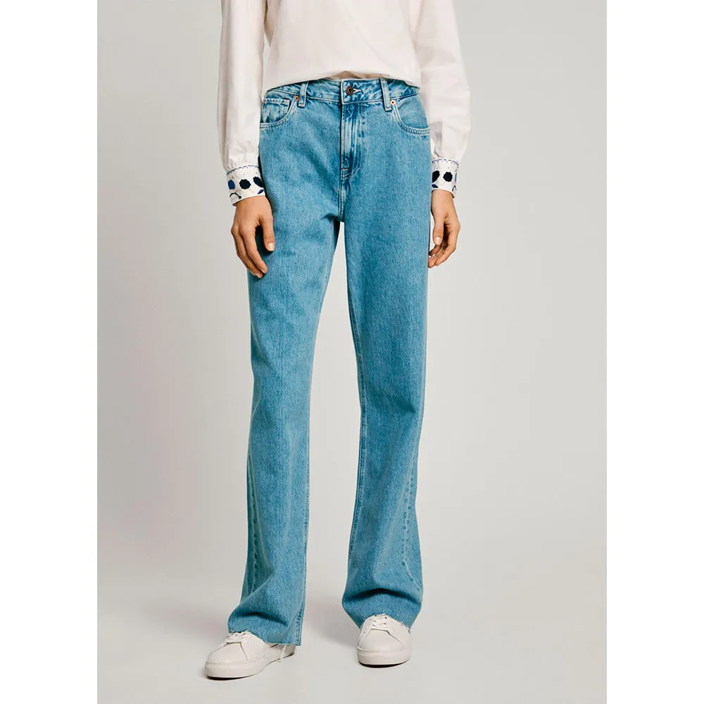 Джинсы Pepe Loose St Fit high waist, синий 
Джинсы Pepe Loose St Fit high waist, синий