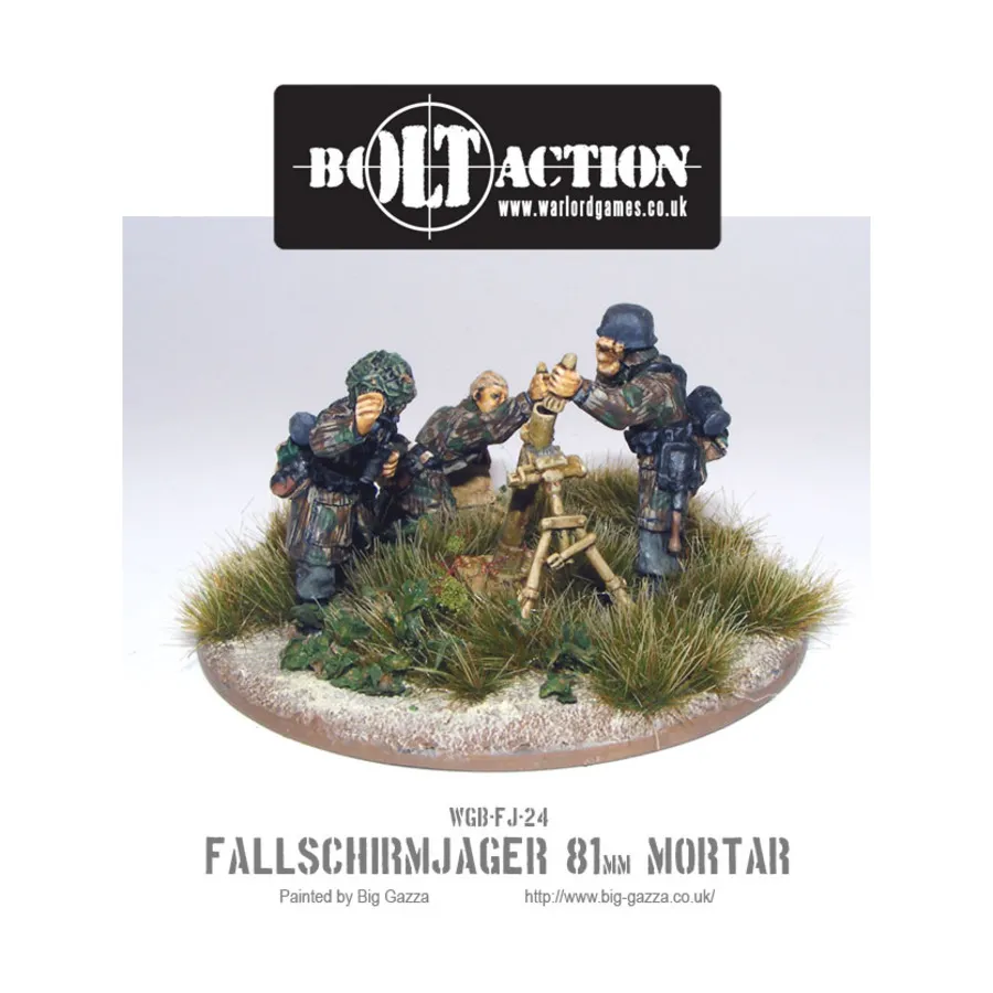 81-мм миномет Fallschirmjager и расчет, Bolt Action - German - Fallschirmjager (28mm)
81-мм миномет Fallschirmjager и расчет, Bolt Action - German - Fallschirmjager (28mm)