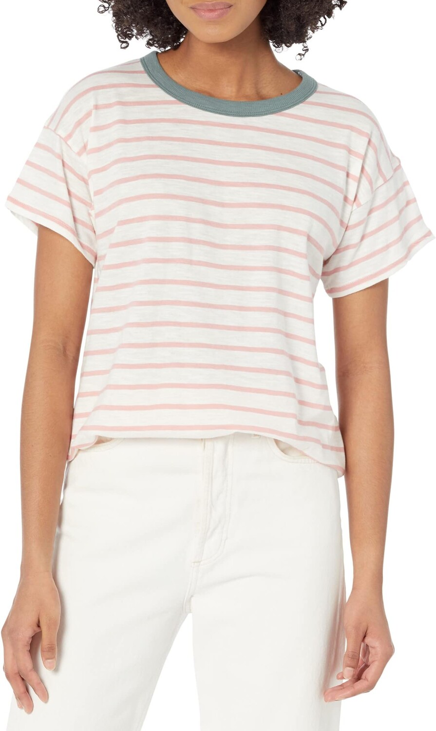 Футболка Madewell Whisper Cotton Crewneck Tee in Darville Stripe, цвет Dried Blossom
Футболка Madewell Whisper Cotton Crewneck Tee in Darville Stripe, цвет Dried Blossom
