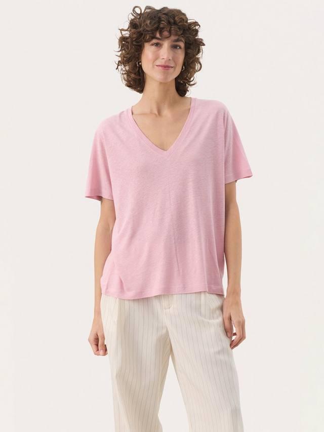 Футболка Riona с V-образным вырезом из льняной ткани Part Two, Pink Nectar
Футболка Riona с V-образным вырезом из льняной ткани Part Two, Pink Nectar