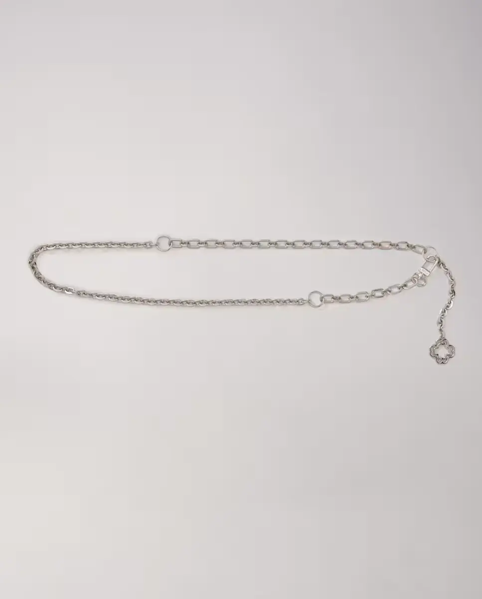 Женский ремень с цепочкой и логотипом Clover Maje, серебряный
Женский ремень с цепочкой и логотипом Clover Maje, серебряный