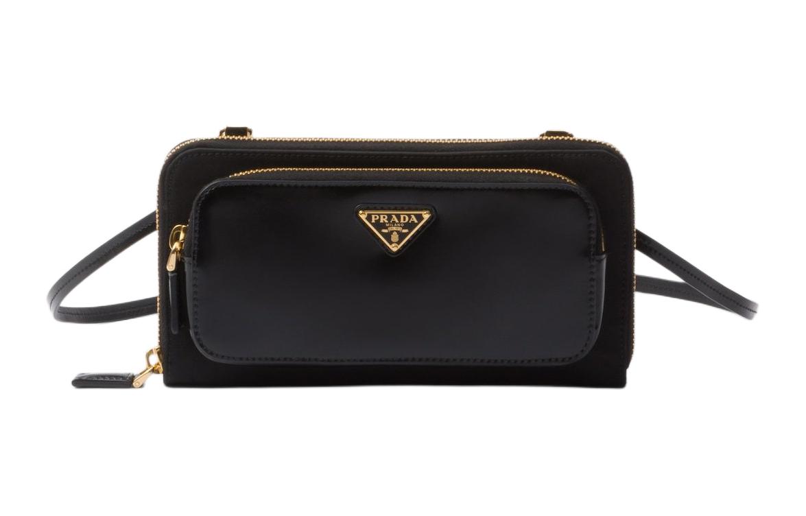 PRADA Кожаная сумка через плечо с тканевыми вставками
PRADA Кожаная сумка через плечо с тканевыми вставками