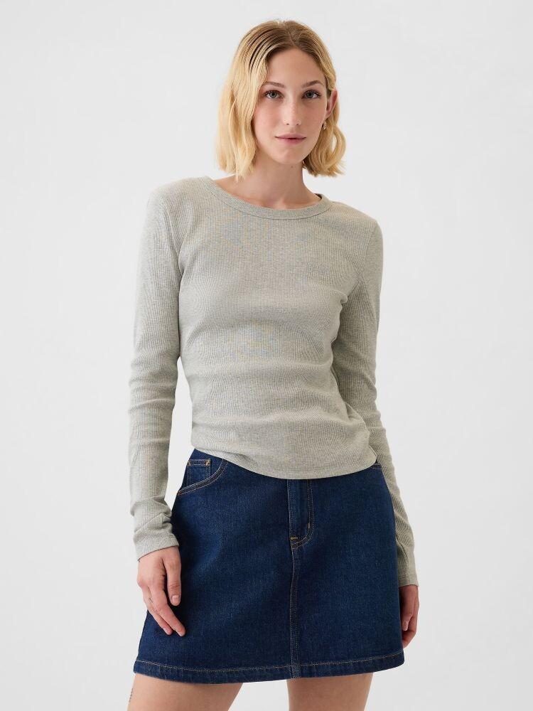 Рубчатая футболка Gap, серый
Рубчатая футболка Gap, серый