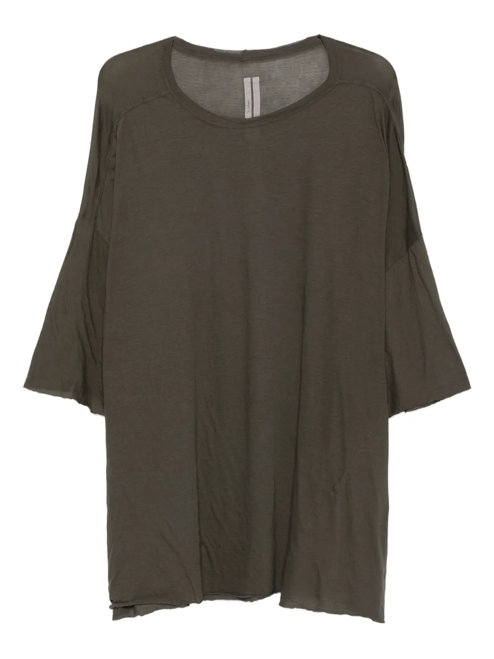 Футболка из органического хлопка с необработанным кроем Rick Owens, зеленый
Футболка из органического хлопка с необработанным кроем Rick Owens, зеленый