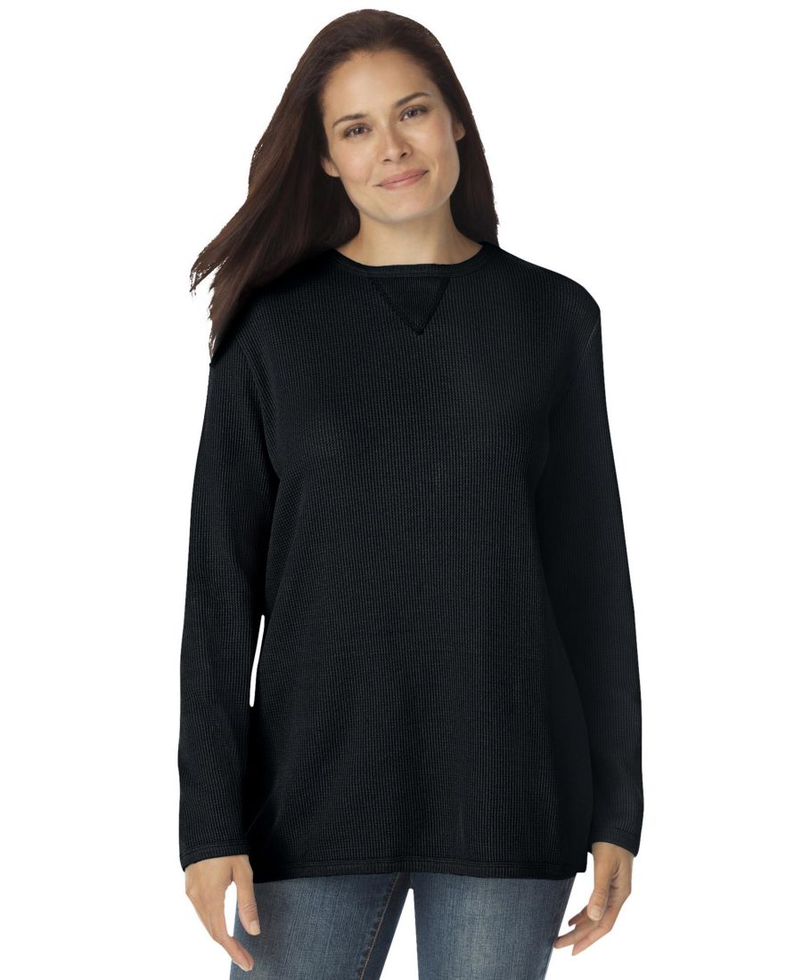 Термотолстовка Plus Size Within из ультрамягкой вафельной ткани Woman Within, Black
Термотолстовка Plus Size Within из ультрамягкой вафельной ткани Woman Within, Black