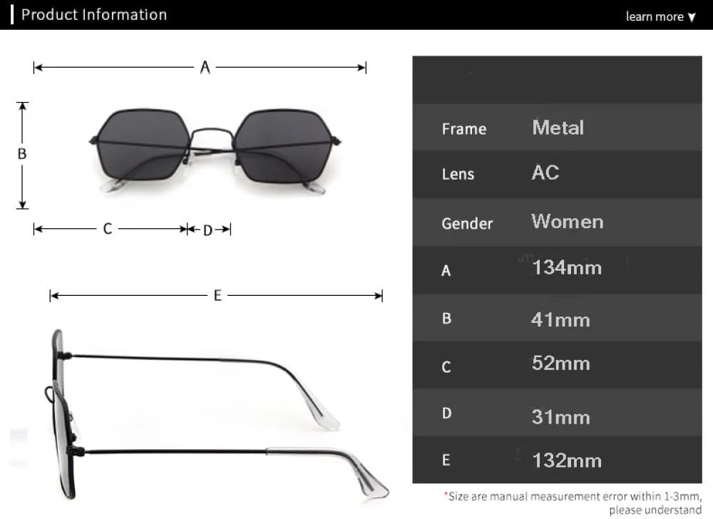 Модные солнцезащитные очки для женщин в шестиугольной металлической оправе с зеркальными линзами, винтажные солнцезащитные очки для женщин generic, C2 Gold Clear
Модные солнцезащитные очки для женщин в шестиугольной металлической оправе с зеркальными линзами, винтажные солнцезащитные очки для женщин generic, C2 Gold Clear
