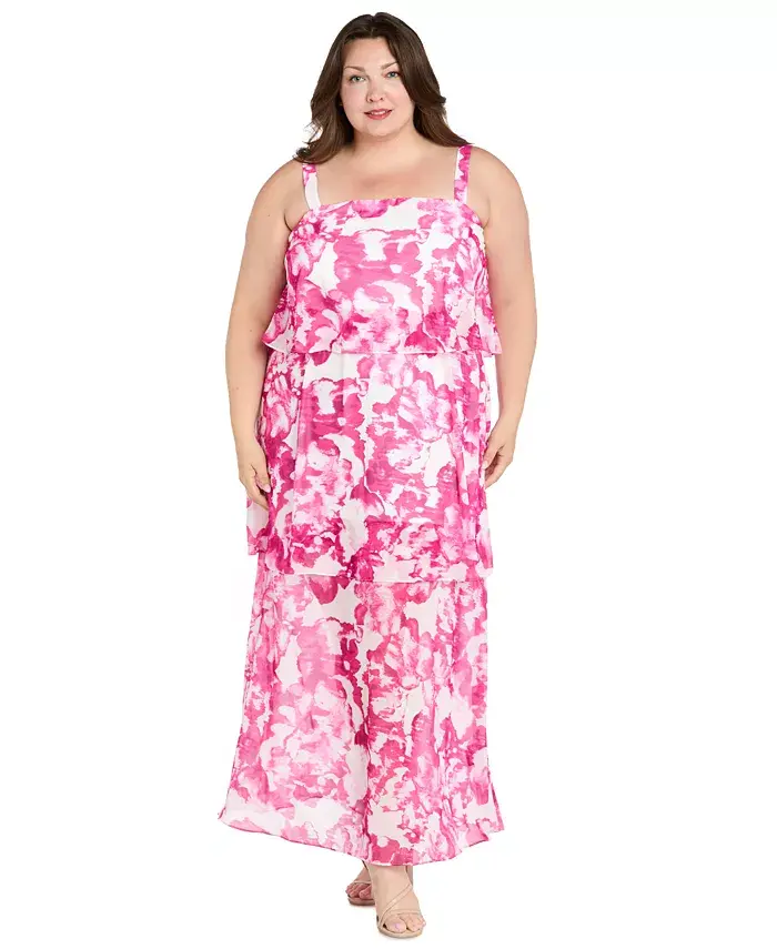 Платье макси без рукавов с принтом больших размеров R & M Richards
Платье макси без рукавов с принтом больших размеров R & M Richards