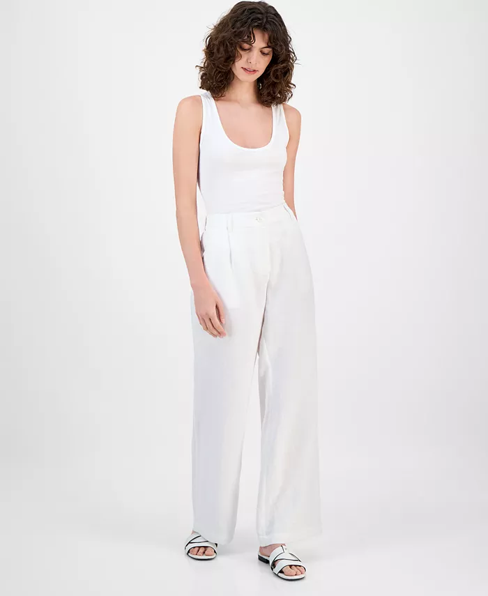 Женские брюки широкого кроя из 100% льна Charter Club, белый
Женские брюки широкого кроя из 100% льна Charter Club, белый