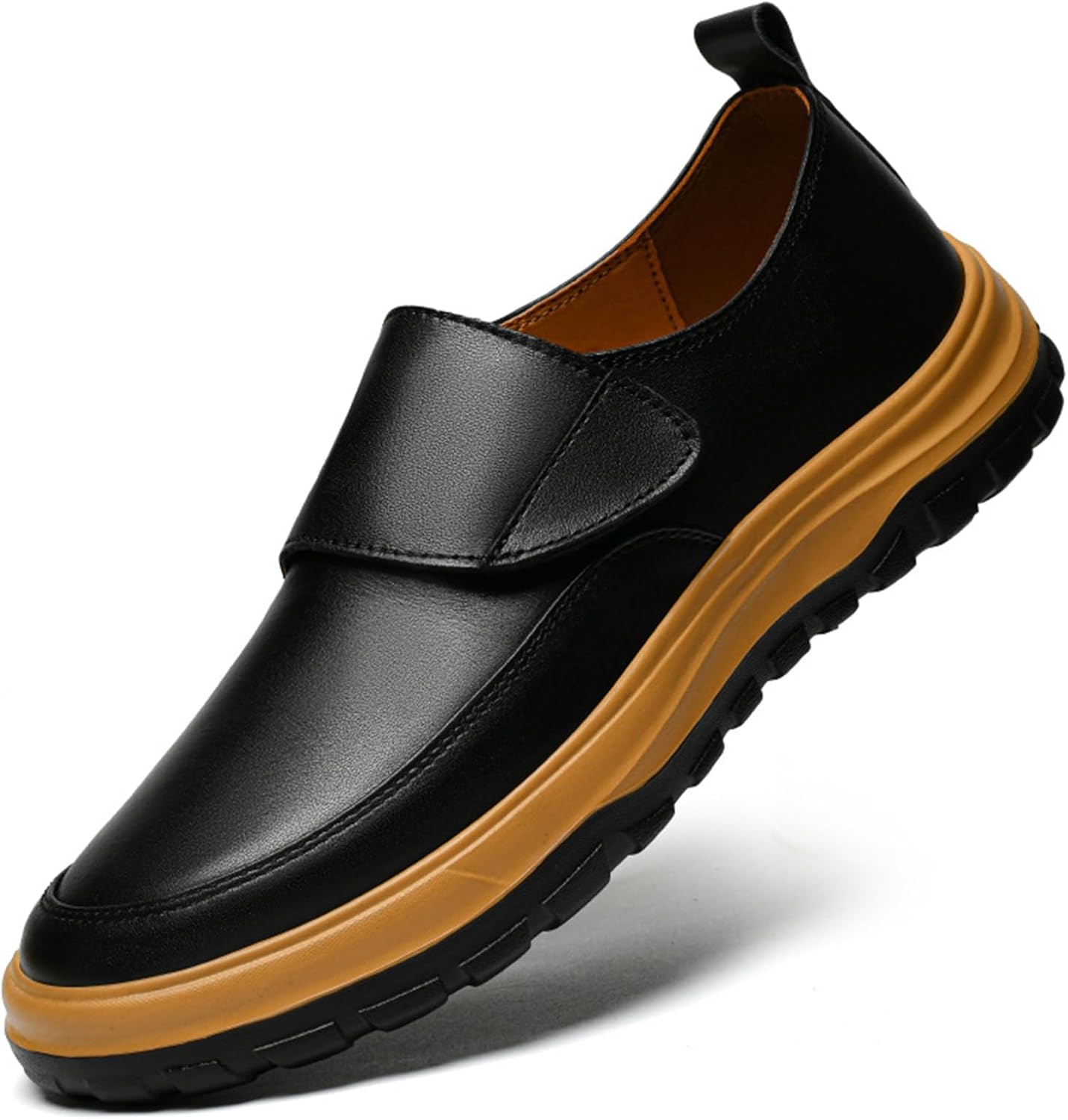 Мужские лоферы на платформе из натуральной кожи в ретро-стиле с застежкой-липучкой, модные, с круглым носком Nbzkbng, черный
Мужские лоферы на платформе из натуральной кожи в ретро-стиле с застежкой-липучкой, модные, с круглым носком Nbzkbng, черный