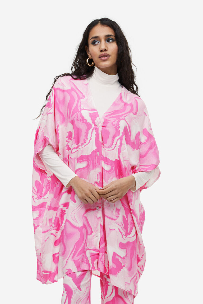 Платье-кафтан с v-образным вырезом H&M, розовый
Платье-кафтан с v-образным вырезом H&M, розовый