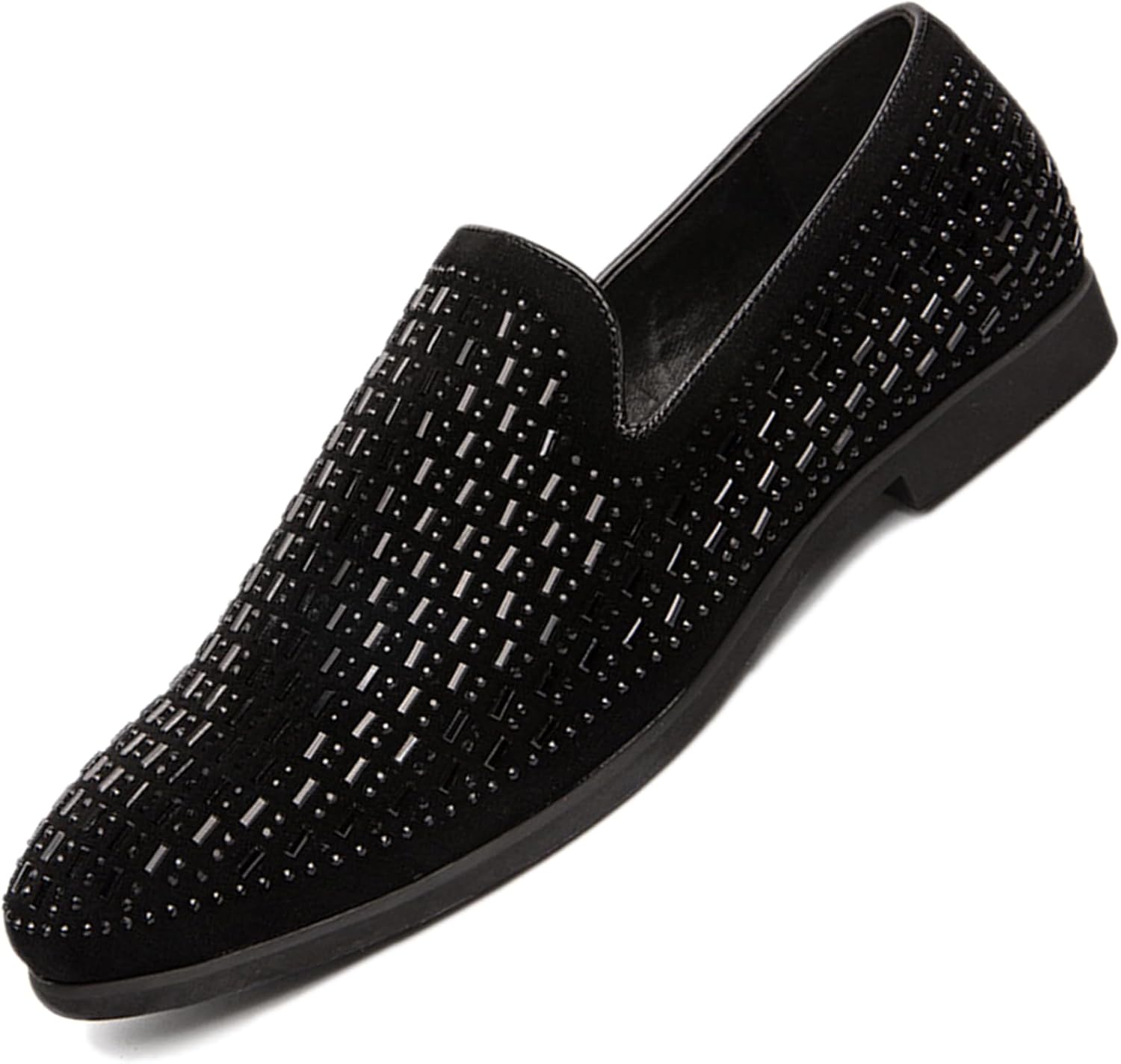 Мужские слипоны с блестящими стразами из искусственной кожи PU, модные, с острым носком, удобные, нескользящие, с низким массивным каблуком, дышащие, для вечерних прогулок, вождения и вечеринок Adkgbe, черный
Мужские слипоны с блестящими стразами из искусственной кожи PU, модные, с острым носком, удобные, нескользящие, с низким массивным каблуком, дышащие, для вечерних прогулок, вождения и вечеринок Adkgbe, черный