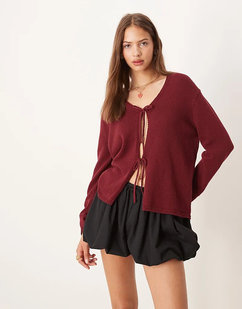 Свободный кардиган ASOS DESIGN с V-образным вырезом и завязкой спереди цвета ржавчины
Свободный кардиган ASOS DESIGN с V-образным вырезом и завязкой спереди цвета ржавчины