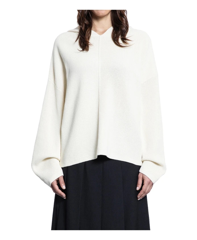 Худи в рубчик, выполненное в технике пэчворк Studio Nicholson, белый
Худи в рубчик, выполненное в технике пэчворк Studio Nicholson, белый