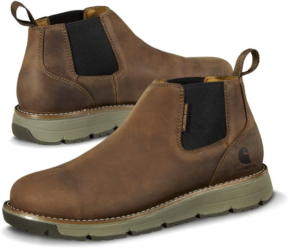 Carhartt Millbrook Romeo Steel Toe Wedge Work Boot - рабочие ботинки для активных мужчин, с высотой голенища 4", из коричневой масляной кожи, устойчивые к скольжению и поражению электрическим током, с технологиями FastDry и Rain Defender, Brown...
Carhartt Millbrook Romeo Steel Toe Wedge Work Boot - рабочие ботинки для активных мужчин, с высотой голенища 4", из коричневой масляной кожи, устойчивые к скольжению и поражению электрическим током, с технологиями FastDry и Rain Defender, Brown...