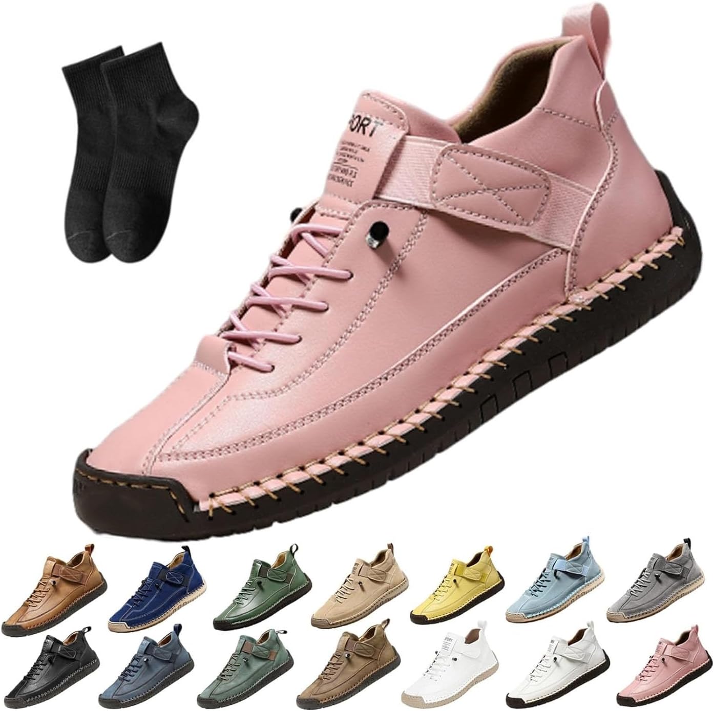 Женские кожаные кроссовки, женская ручная работа кожаные ортопедические удобные туфли - поддержка свода стопы, регулируемые комфортные ортопедические туфли, мягкие удобные слипоны Noworfewer, розовый
Женские кожаные кроссовки, женская ручная работа кожаные ортопедические удобные туфли - поддержка свода стопы, регулируемые комфортные ортопедические туфли, мягкие удобные слипоны Noworfewer, розовый