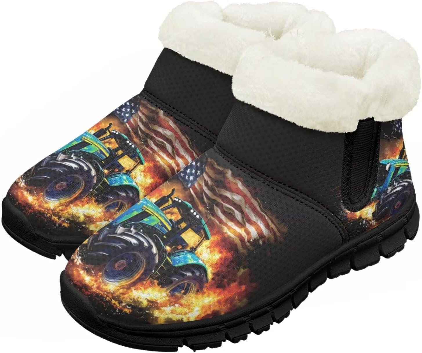 Детские зимние сапожки для мальчиков и девочек, утепленные искусственным мехом, ботильоны до щиколотки с противоскользящей подошвой для малышей, детей младшего и старшего возраста Chririnla, American Flag Flame Truck
Детские зимние сапожки для мальчиков и девочек, утепленные искусственным мехом, ботильоны до щиколотки с противоскользящей подошвой для малышей, детей младшего и старшего возраста Chririnla, American Flag Flame Truck