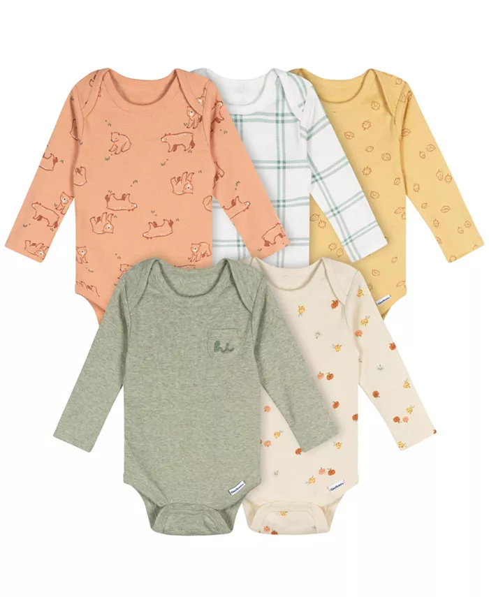 Комплект из 5 боди с длинными рукавами, нейтральный, зелёный, меланжевый, 0–3 месяца Gerber, зеленый
Комплект из 5 боди с длинными рукавами, нейтральный, зелёный, меланжевый, 0–3 месяца Gerber, зеленый
