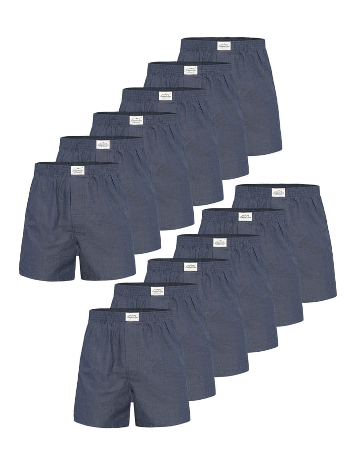 Lakeford & Sons Мужские боксерские трусы American, комплект из 12 штук, классический дизайн, темно-синий цвет
Lakeford & Sons Мужские боксерские трусы American, комплект из 12 штук, классический дизайн, темно-синий цвет