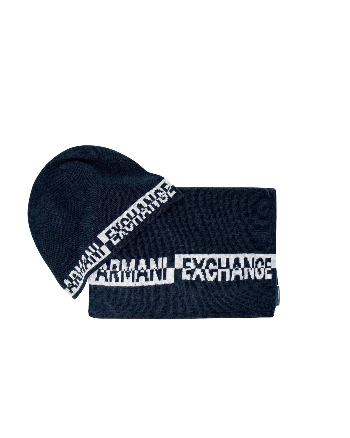 Шарф и шапка Armani Exchange мужские с рисунком, синий
Шарф и шапка Armani Exchange мужские с рисунком, синий