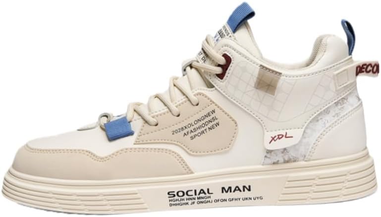 Модные мужские высокие кеды на плоской подошве - подходят для любого сезона, для использования на улице, для поездок, путешествий и увеличения роста Fusecottc, слоновая кость
Модные мужские высокие кеды на плоской подошве - подходят для любого сезона, для использования на улице, для поездок, путешествий и увеличения роста Fusecottc, слоновая кость